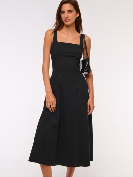 Abercrombie & Fitch Dresses & Skirts - Abercrombie & Fitch Mila Midi/ Maxi Cotton Dress Black SZ XL Tall